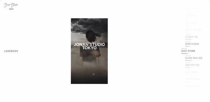 Look 05 “Dust Storm” — JONAN STUDIO TOKYO in a desert storm, at rest