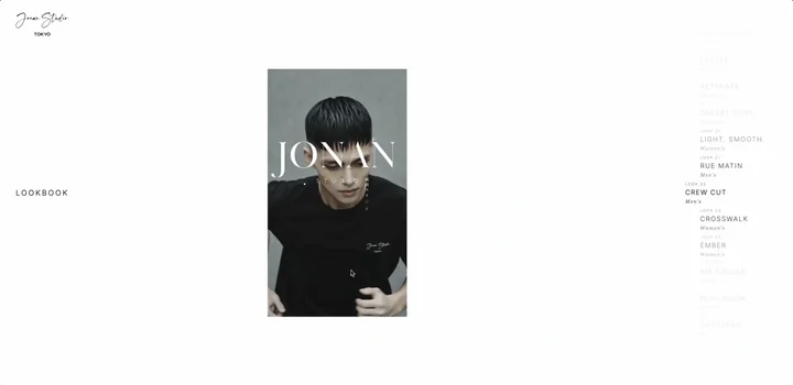Look 22 “Crew Cut” — black Jonan Studio tee, at rest