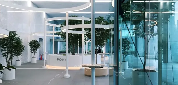 鈴木工藝社 website — Sony Mobile Communications, rings of light over the lobby